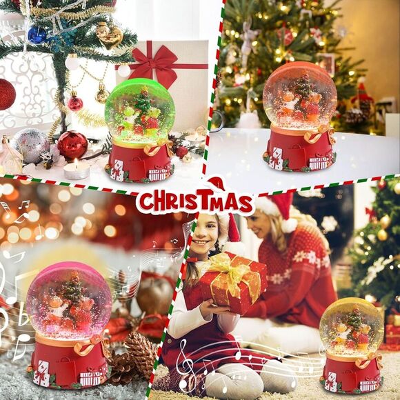 Christmas Snow Globe Christmas Tree with Bear  (No Auto Snowflake) - Picture 8 of 8
